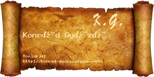 Konrád Győző névjegykártya
